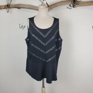 Lane Bryant sleeveless peplum scuba top